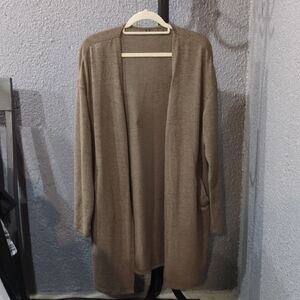 Women's Open Front Cardigan Sweater - Brown